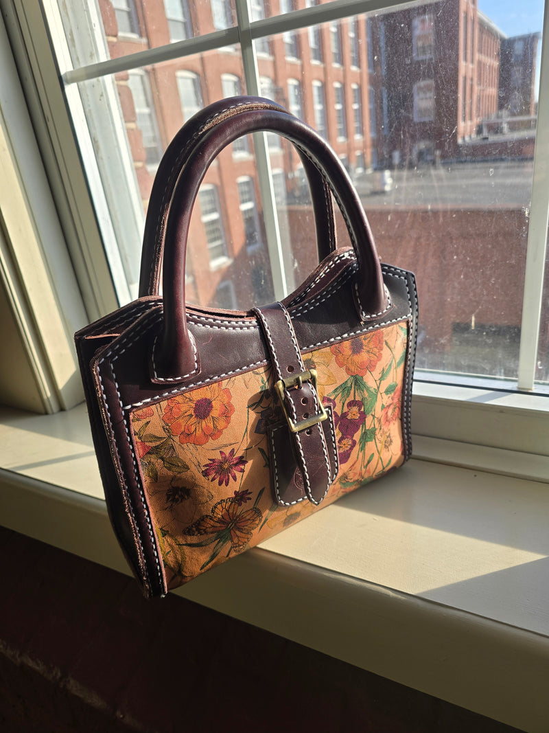 Floral Sheepskin Purse