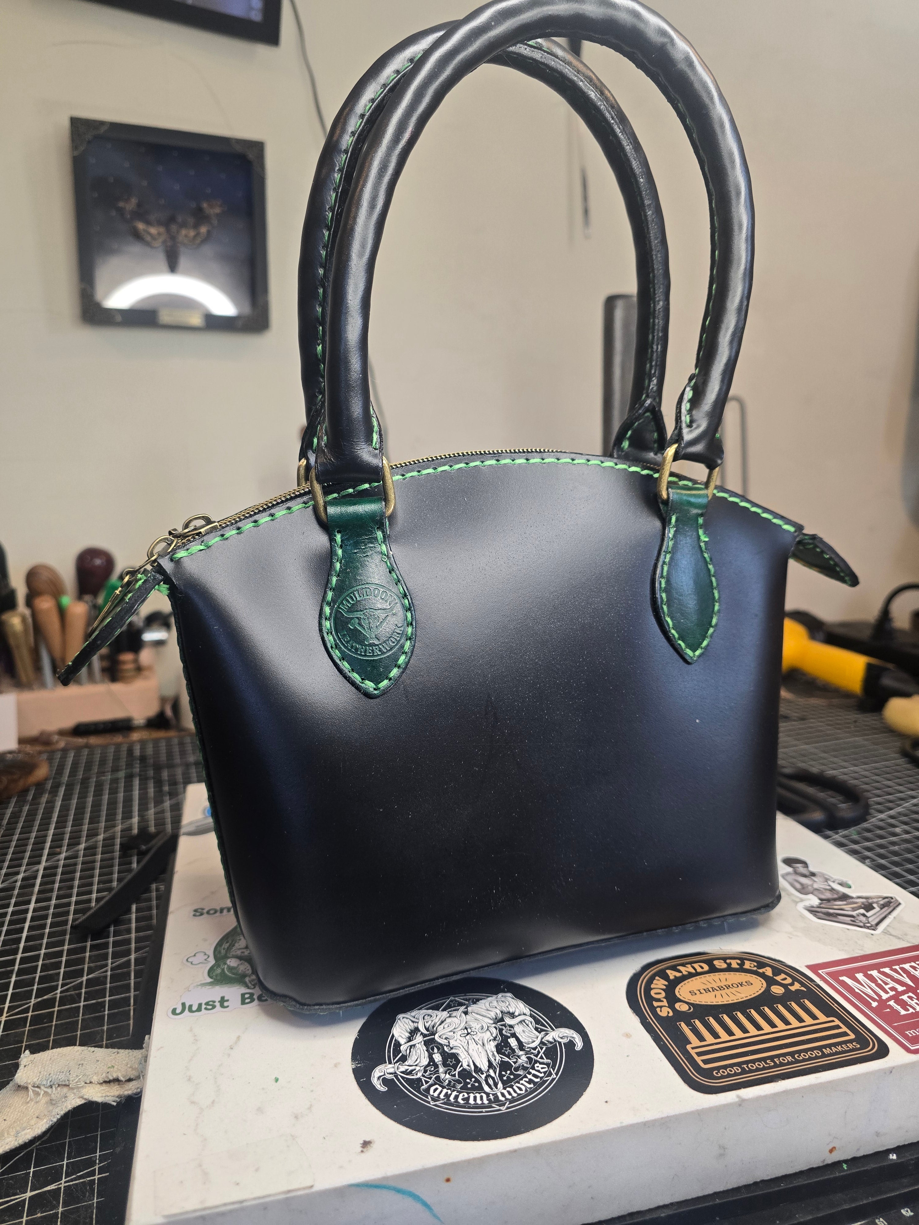 Handmade Black Mini Tote