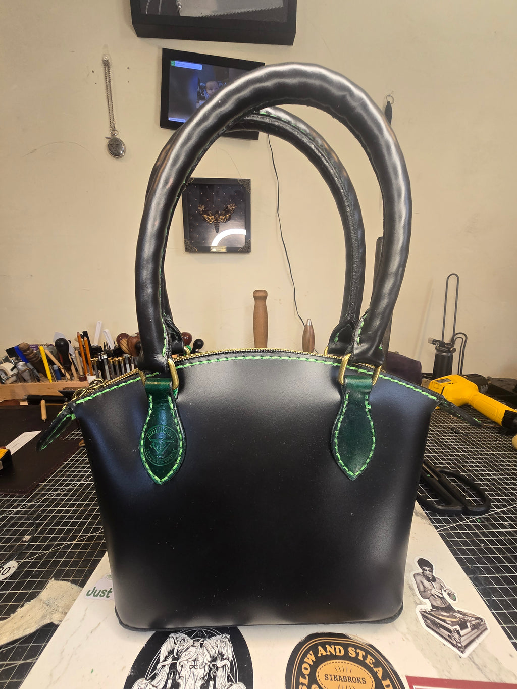 Handmade Black Mini Tote