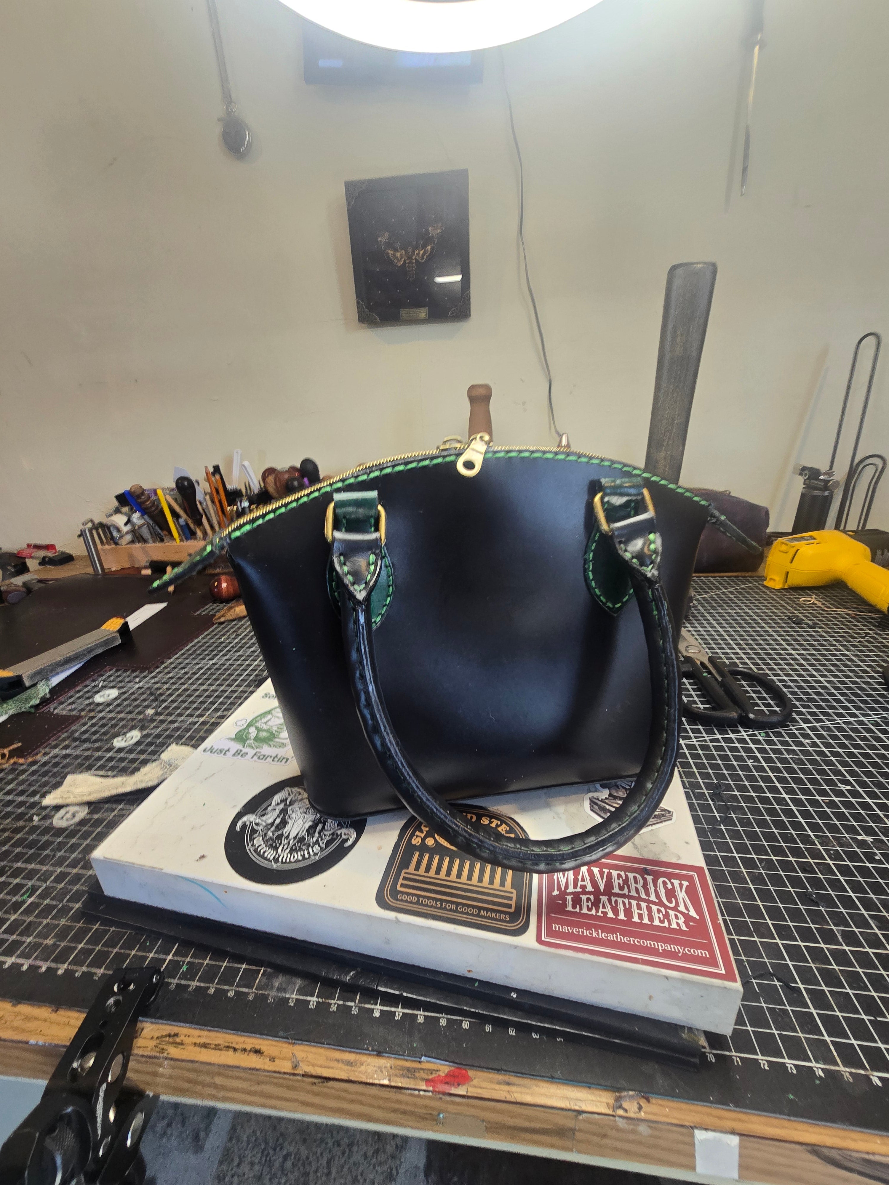 Handmade Black Mini Tote