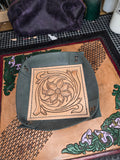 Hand tooled valet tray