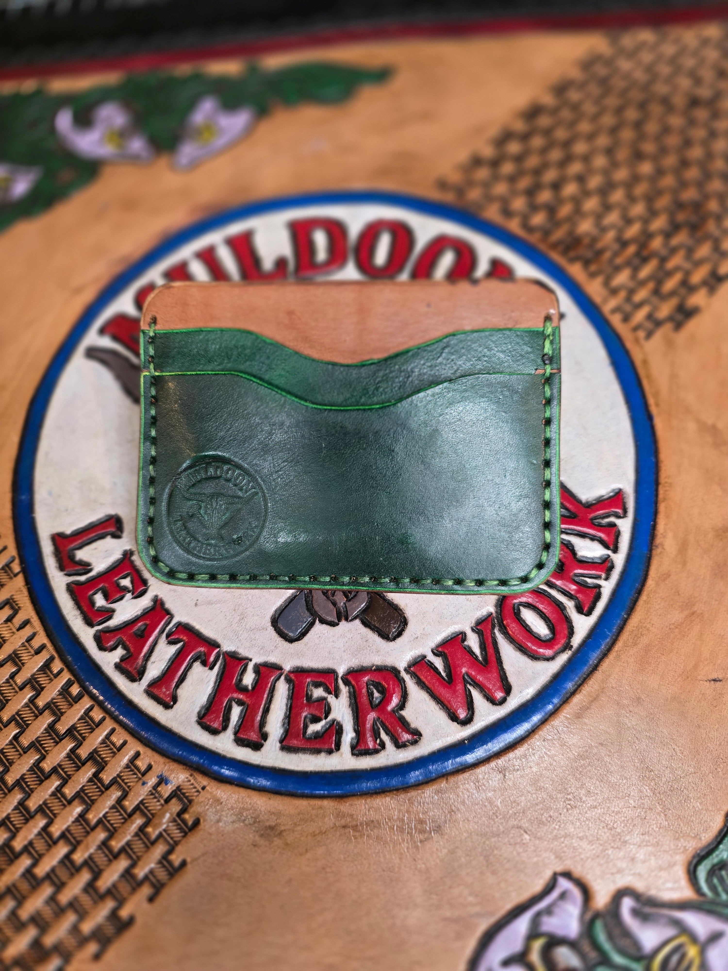 Natural veg-tan card holder