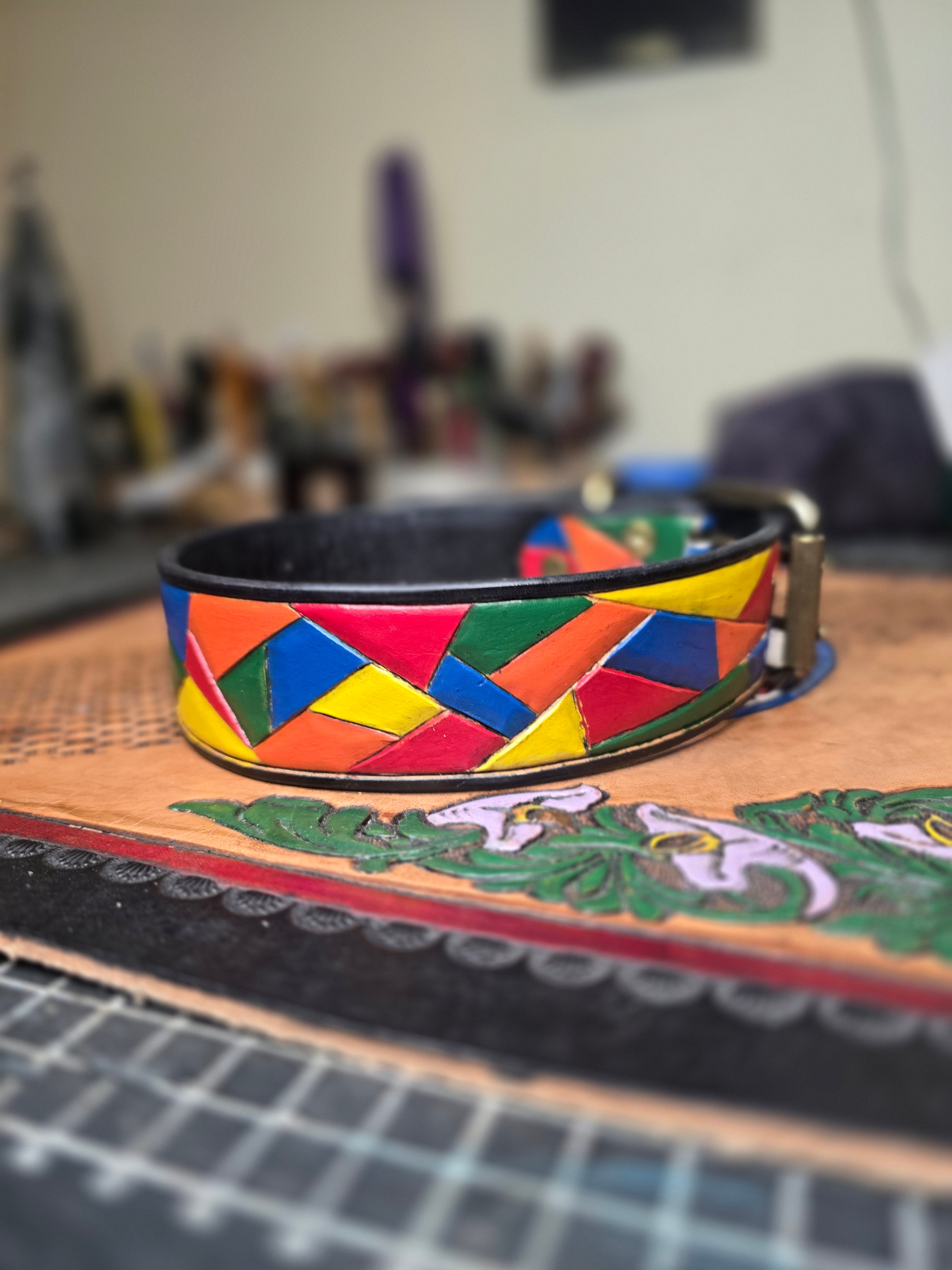 Mosaic dog collar