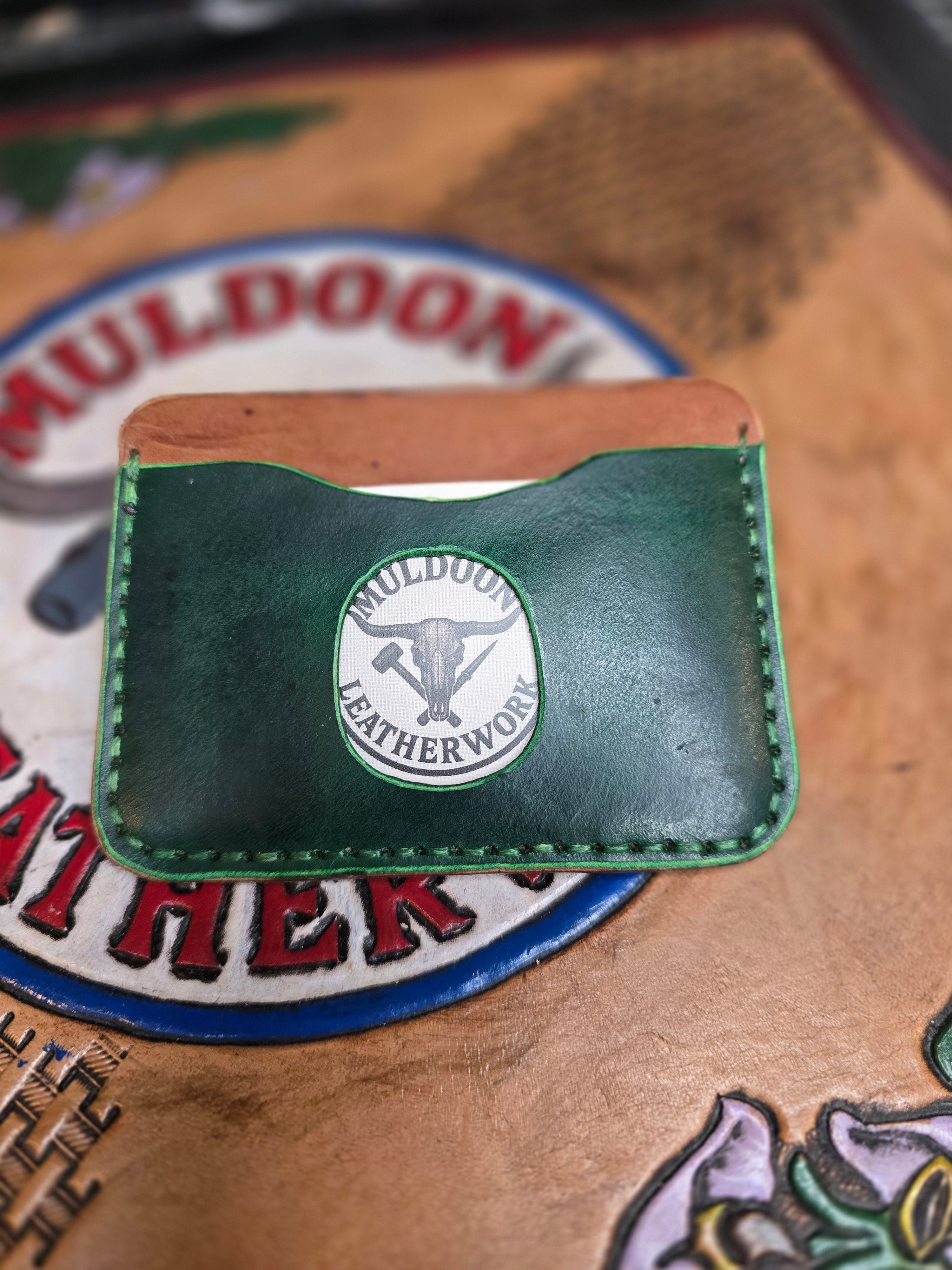 Natural veg-tan card holder