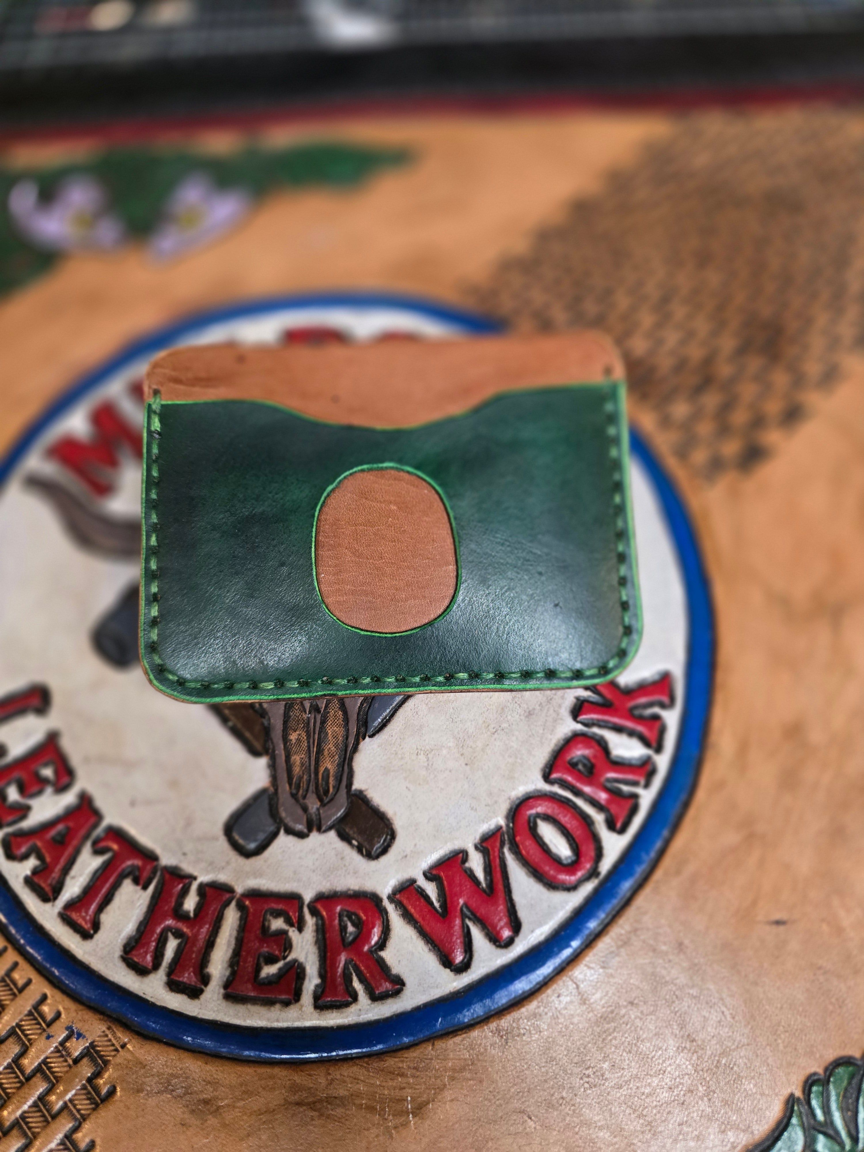 Natural veg-tan card holder